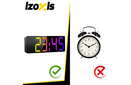 LED kolorowy budzik – zegar z wyświetlaczem i termometrem