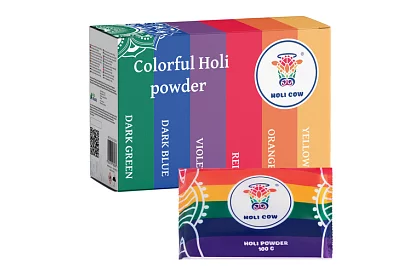 Zestaw kolorowych proszków Holi Powder 6×100 g