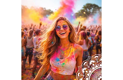 Zestaw kolorowych proszków Holi Powder 6×100 g