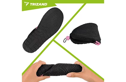 Buty do wody – antypoślizgowe 5 mm, szybko schnące – czarno-różowe, rozmiar 39