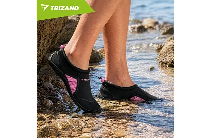 Buty do wody – antypoślizgowe 5 mm, szybko schnące – czarno-różowe, rozmiar 39