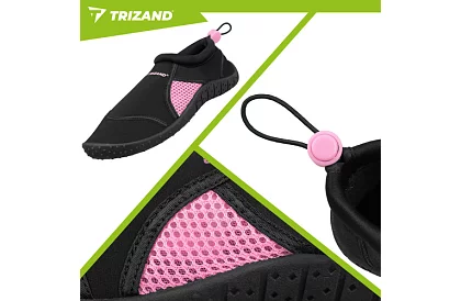 Buty do wody – antypoślizgowe 5 mm, szybko schnące – czarno-różowe, rozmiar 38