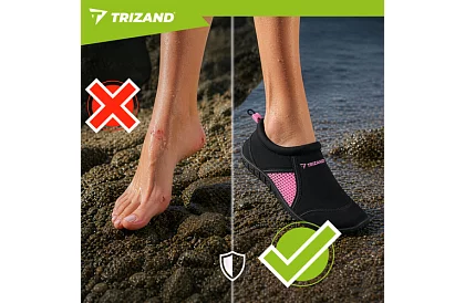 Buty do wody – antypoślizgowe 5 mm, szybko schnące – czarno-różowe, rozmiar 38
