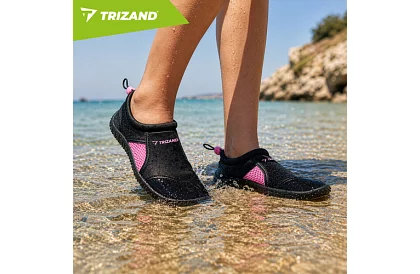 Buty do wody – antypoślizgowe 5 mm, szybkoschnące – czarno-różowe, rozmiar 37