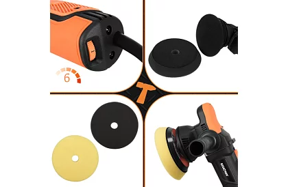 Orbitowa polerka do samochodu 125/150 mm – 900 W + akcesoria