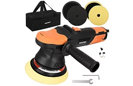 Orbitowa polerka do samochodu 125/150 mm – 900 W + akcesoria