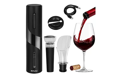 Elektryczny otwieracz do wina z akcesoriami