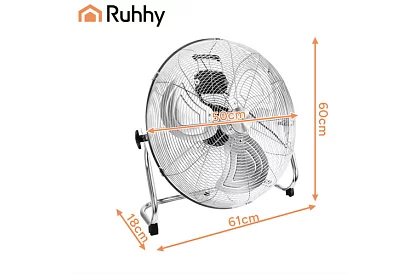 Wentylator 50 cm, 130 W – metalowy, 3 prędkości