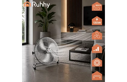 Wentylator 50 cm, 130 W – metalowy, 3 prędkości