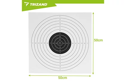 Tarcza strzelecka 50 × 50 cm – 100 sztuk w opakowaniu