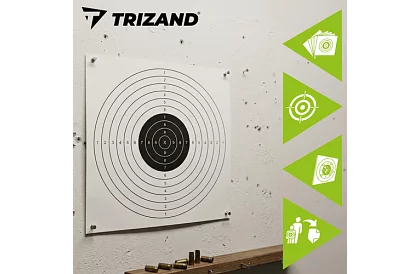Tarcza strzelecka 50 × 50 cm – 100 sztuk w opakowaniu