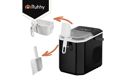 Producent kostek lodu 1,2 l – 12 kg / 24 h – czarny