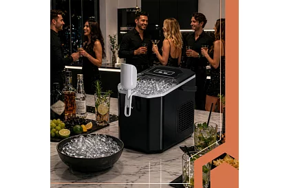 Producent kostek lodu 1,2 l – 12 kg / 24 h – czarny