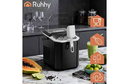 Producent kostek lodu 1,2 l – 12 kg / 24 h – czarny