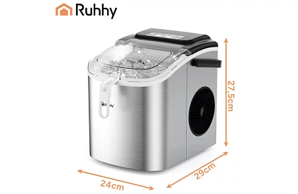 Producent kostek lodu 1,2 l – 12 kg / 24 h - srebrny