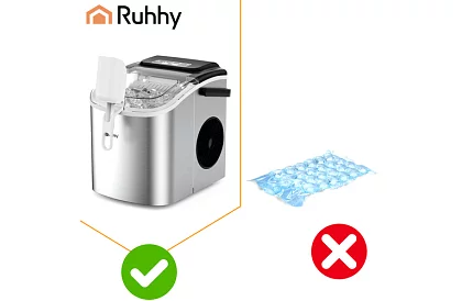 Producent kostek lodu 1,2 l – 12 kg / 24 h - srebrny