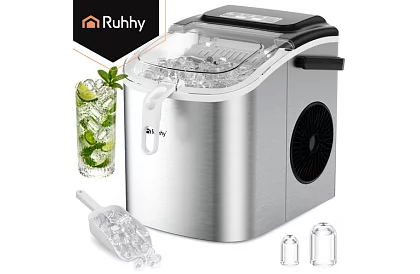 Producent kostek lodu 1,2 l – 12 kg / 24 h - srebrny