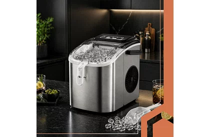 Producent kostek lodu 1,2 l – 12 kg / 24 h - srebrny