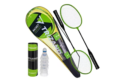 Zestaw do badmintona – 2 rakiety, 6 lotek i etui