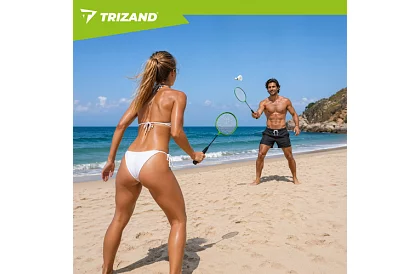 Zestaw do badmintona – 2 rakiety, 6 lotek i etui