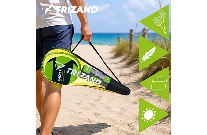 Zestaw do badmintona – 2 rakiety, 6 lotek i etui