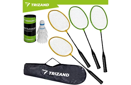 Zestaw do badmintona – 4 rakiety, 3 lotki i pokrowiec