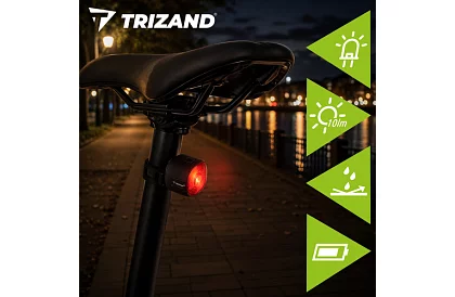 Tylnie światło LED na rower – 6 trybów, IP66