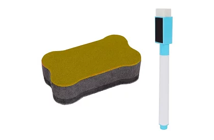 Dwustronna drewniana tablica dla dzieci 6w1 + akcesoria