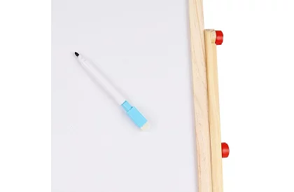 Dwustronna drewniana tablica dla dzieci 6w1 + akcesoria