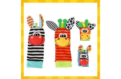 Zestaw grzechotek dla niemowląt od 0+