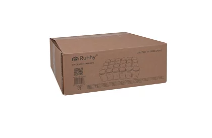 Zestaw 24 szklanych słoików na przyprawy 120 ml + etykiety
