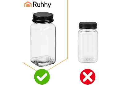 Zestaw 24 szklanych słoików na przyprawy 120 ml + etykiety