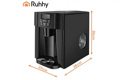 Domowy producent kostek lodu z LCD – sprężarkowy 12 kg/24 h – czarny