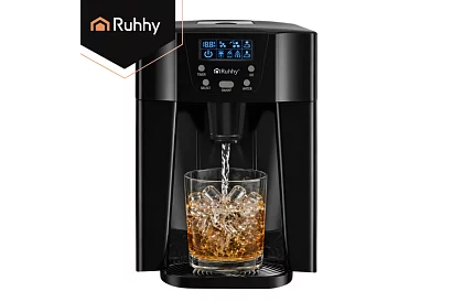 Domowy producent kostek lodu z LCD – sprężarkowy 12 kg/24 h – czarny