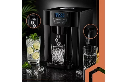 Domowy producent kostek lodu z LCD – sprężarkowy 12 kg/24 h – czarny