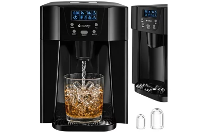 Domowy producent kostek lodu z LCD – sprężarkowy 12 kg/24 h – czarny