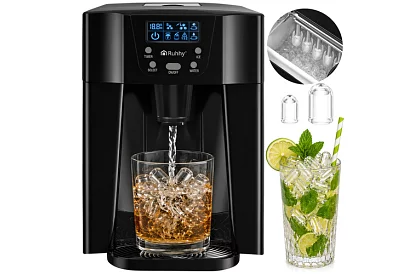 Domowy producent kostek lodu z LCD – sprężarkowy 12 kg/24 h – czarny