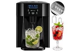 Domowy producent kostek lodu z LCD – sprężarkowy 12 kg/24 h – czarny