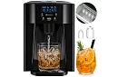 Domowy producent kostek lodu z LCD – sprężarkowy 12 kg/24 h – czarny