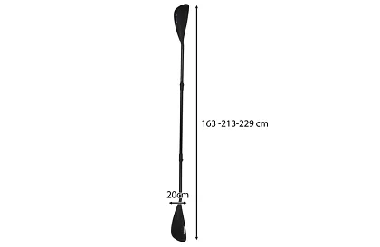Składane regulowane wiosło 2w1 – kajak, paddleboard - 229 cm