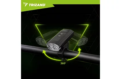 Zestaw świateł LED na rower – 1300 lm, 5200 mAh