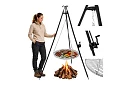 Grill trójnogowy z rusztem 70 cm – wiszący grill ogrodowy na ognisko