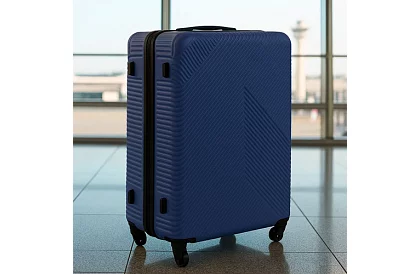 Zestaw 3 walizek podróżnych na kółkach 39 l, 70 l, 99 l – ciemnoniebieski