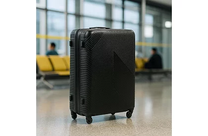 Zestaw 3 walizek podróżnych na kółkach 39 l, 70 l, 99 l – Czarny