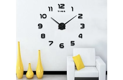 Zegar DIY na ścianę czarne – średnica 60 do 130 cm