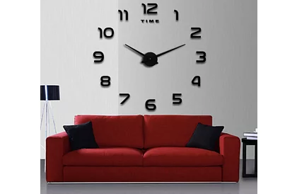 Zegar DIY na ścianę czarne – średnica 60 do 130 cm