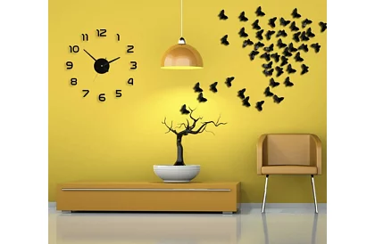 Zegar DIY na ścianę czarne – średnica 60 do 130 cm