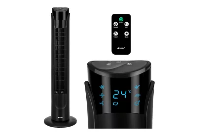 Wentylator kolumnowy oscylacyjny 83 cm, 45 W – czarny + pilot zdalnego sterowania