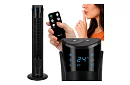 Wentylator kolumnowy oscylacyjny 83 cm, 45 W – czarny + pilot zdalnego sterowania