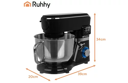 Robot kuchenny z mikserem i maszynką do mięsa – 2000 W, podgrzewana misa 6,2 l